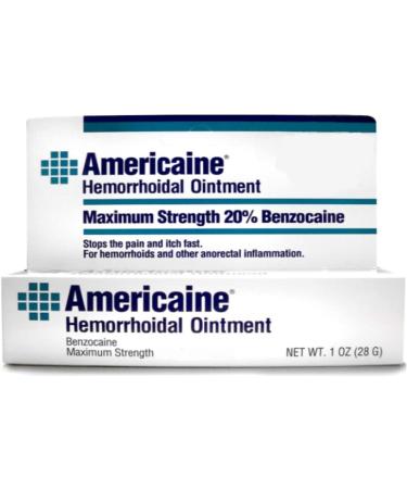 Americaine Hemorrhoidal Ointment 1 oz - Fast Relief for Hemorrhoids - Buy Online on GoSupps.com