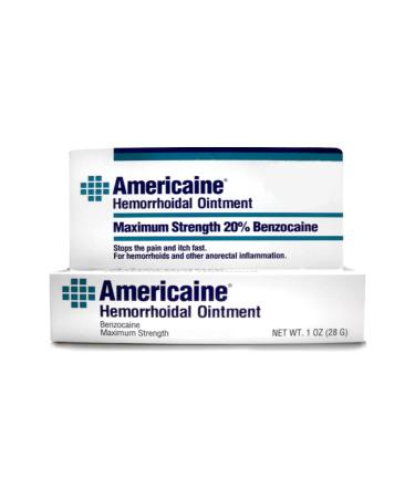 Americaine Hemorrhoidal Ointment Maximum Strength 1 Oz TEJ