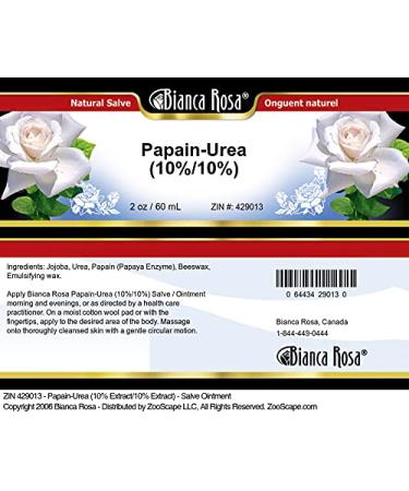 Bianca Rosa Papain-Urea Salve Ointment (2 oz) - 10%/10% Formula - ZIN 429013 - Buy Online on GoSupps.com