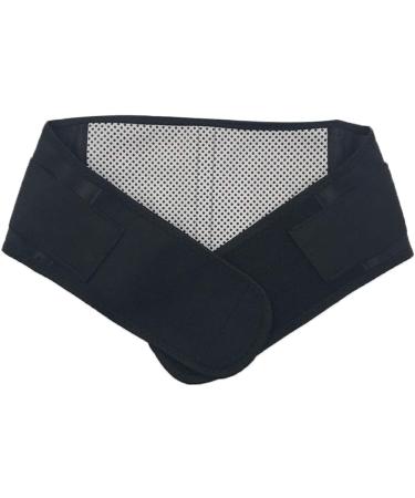 Adjustable self-heated magnetic field therapy back massage band health-fitting belts lumbar support waist/abdominal support (black m) black M