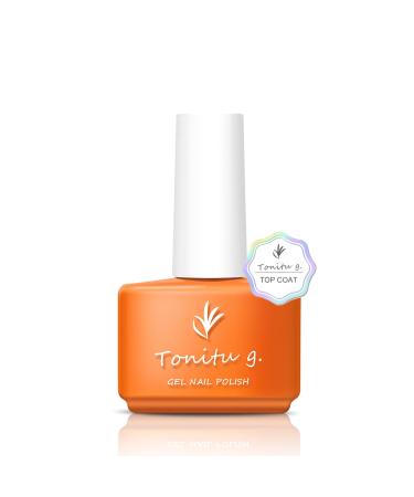Tonitu G Gel Polish Matte Top Coat 7ml No-Wipe Matte Top Coat High Glossy Shiny Long-Lasting UV Soak Off Upgraded Formula Long-Lasting Clear Nail Gel and Acrylic Nails Home DIY and Nail Salon Matte Coat