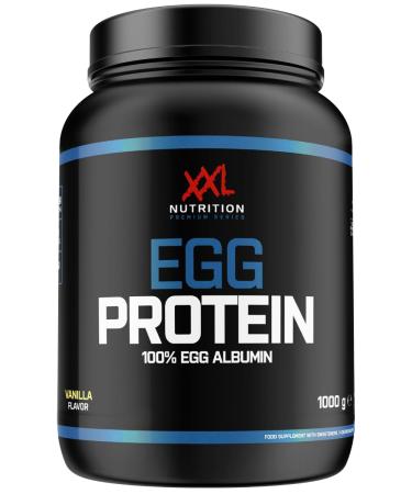 XXL Nutrition - EGG protein - egg clares protein powder ideal for lactose intolerance - chocolate - 1000 grams of chocolate 1 kg (1 Pack)