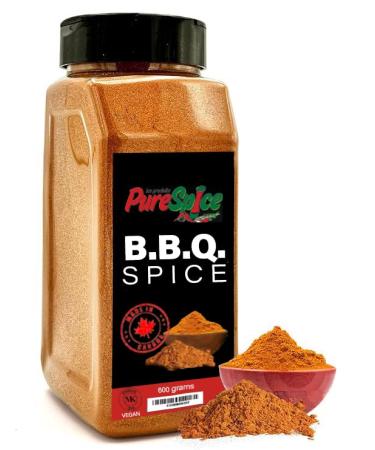 PureSpice BBQ Spice 600 Grams | Restaurant Grade Vegan Kosher Powder Seasoning | Premium Flavor for Cooking Meat Steak Rub and Sauce (BBQ Spice)