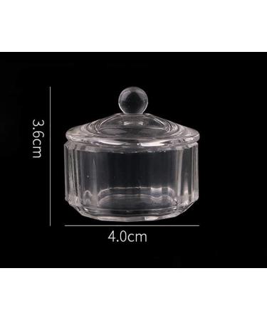 JIHUOO 2 Pieces Clear Dappen Glass Nail Art Cup - Premium Liquid Powder Dish with Lid for Perfect Nail Design - Buy Online on GoSupps.com