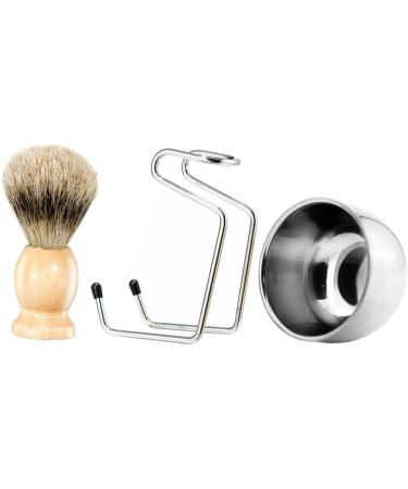 FOMIYES 3 Sets Shaving Tool Kit - Man's Wooden Soap Dish & Accessories for a Perfect Shave International Shipping Available - Buy Online on GoSupps.com