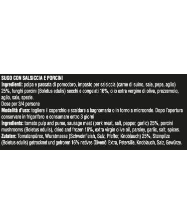 Boscovivo Sugo con Salsiccia e Porcini - Gourmet Tomato Sauce with Sausage & Porcini Mushrooms - International Shipping - Buy Online on GoSupps.com