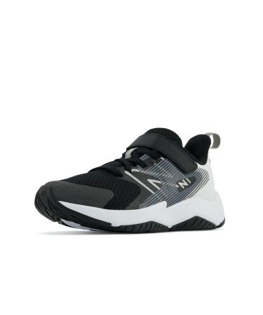 New Balance Kid's Rave Run V2 Hook and Loop Shoe Big Kid (8-12 Years) 5 Wide Big Kid Black/White