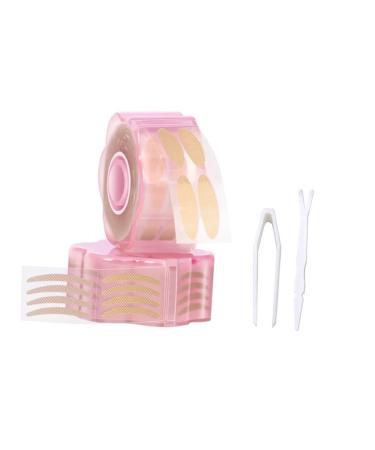 Didiseaon 1 Set Double Eyelid Sticker Empty Matte Lip Tubes Eyelid Tape for Hooded Eyes Female Eyelid Sticker Double Eyelid Patch Traceless Adhesive Strip Eye Patch Invisible Pink