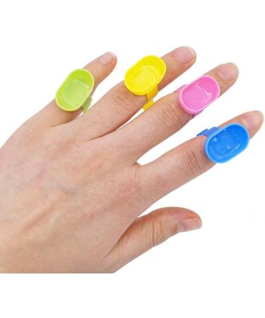 Dental Mixing Bowl Finger Ring 20pcs Dappen Dish Nail Art Palette Mixing Cups Finger Rings for Dentist Manicurist - Buy Online on GoSupps.com
