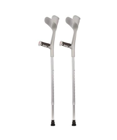 Folding Aluminum Walking Forearm Crutches Hand Cane Walking Stick Adjustable Lightweight Arm Cuff Crutch with Ergonomic Grip Underarm Cane Crutch for Seniors Disabled Star of Light White