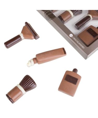 Chocolate Razor Set - Perfect Father's Day Gift for Kids & Adults | Unique 4-Piece Razor Utensils | Alcohol-Free Surprise for Dad Papa & Men - Buy Online on GoSupps.com