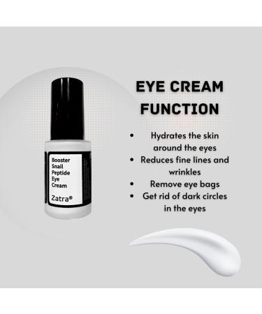 Peptide Eye Cream with Snail Mucin & Niacinamide - Brightening Moisturizer for Dark Circles Wrinkles & Fine Lines - Made in Korea - Buy Online on GoSupps.com