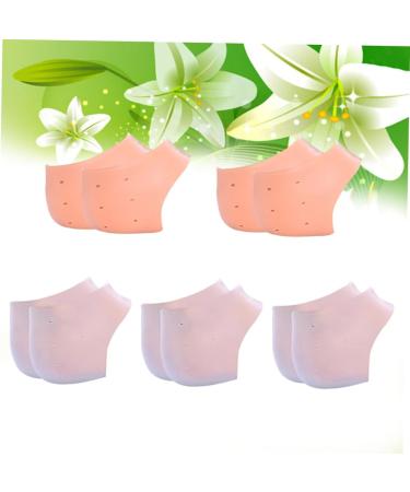 FRCOLOR 5 Pairs of Pedicure Heel Tear Spa Socks Heel Socks Foot Socks for Dry Feet Socks with Heel Pad Heel Sleeve Socks with Open Heel Socks with Heel Tear Silicone Cover - Buy Online on GoSupps.com