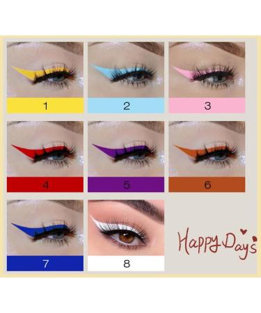 Eyeliner smudge-proof waterproof color eyeliner easy to color long-lasting fast-drying ultra-fine eyeliner (8) - Buy Online on GoSupps.com