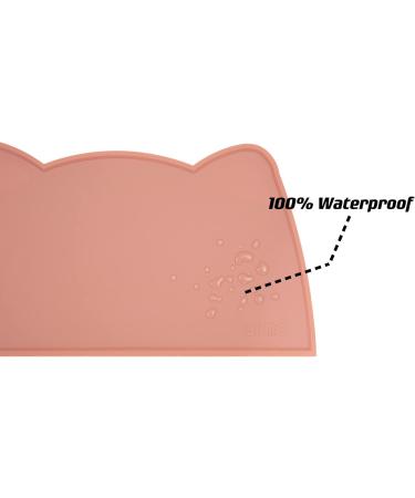 Ohmo Non-Slip Bowl Pad for Small Dogs & Cats - Waterproof Silicone Feed Mat 52x30cm Tea Pink - Perfect Base for Cat Bar - Buy Online on GoSupps.com