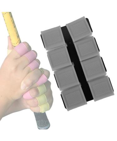 Finger Cover Finger Band Posture Correction Practice Band Antislip Swing Trainer Belt for Links for Finger (Gray)