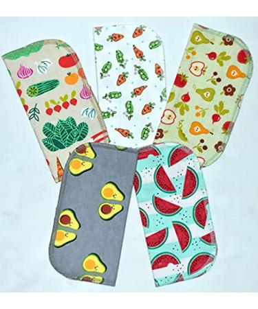 Farmers Market 2 Ply Printed Flannel 8x8 Inches Set of 5 Little Wipes - Buy Online on GoSupps.com