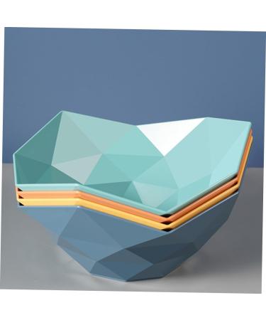 Cabilock Fruit Serving 2 Pcs Fruit Tray Ice Cream Decor Centerpiece Bowl Bowls Salad Glass Bowl Plastic Counter re-usable 28X28X12.5cmx2pcs Bluex2pcs - Buy Online on GoSupps.com