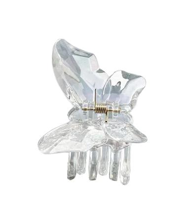 hgnxa Transparent Butterfly Shape Hair Claw Side Braids Woman Skincare Makeup Washing Face Hair Clip Wedding Party Hair Claw Ice transparent