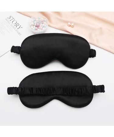 Set of 4 Satin Sleep Eye Masks - Soft Silk Blindfolds for Men and Women - Buy Online on GoSupps.com