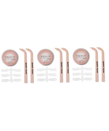 3 Sets Eye Makeup Aid Lower Eyeliner Stamp Tool Eyelashes Prints Stamp Eyelash Stamp Eyelash Stencils Eyelash Guide Tool Eye Makeup Tool Makeup Lower Eyelashes Stamp Didiseaon