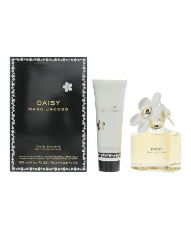 Marc Jacobs Daisy 2-Piece Gift Set for Women (3.4 Ounce Eau de Toilette Spray 2.5 Ounce Body Lotion) Floral 2.95 Fl Oz (Pack of 2)