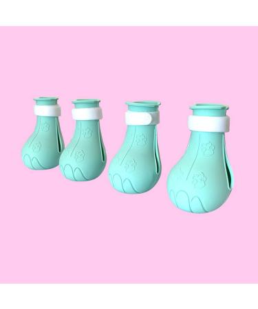 4 Pieces Silicone Anti-Scratch Cat Shoes | Anti-Off Nail Gloves & Cat Boots - Green Claw Covers - Buy Online on GoSupps.com