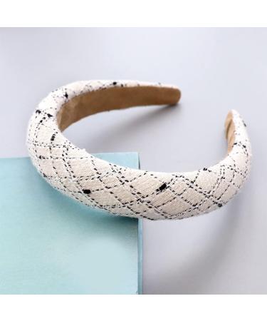 amangul Fashion Hair Accessories Hair Band Headbands for Women/Girls -slip Hairband for Party Wedding(White Small Grid) - Buy Online on GoSupps.com