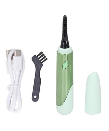 Heated Eyelash Curler Silicone Pad Curved Long Lasting Rechargeable Eyelash Curler for Travel (BROLEOdzwgkmvx90-12)