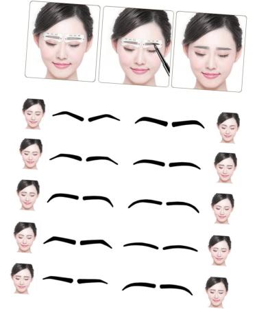 Beavorty 30 Pcs eye brow stencils on Eyebrow template shaping tools eyebrow card eyebrow trimming set - Buy Online on GoSupps.com