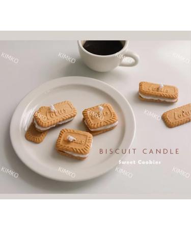 Kimko Cookies Shaped Scented Candle | Handmade Biscuit Aroma Decorative Candle for Birthdays Weddings & Meditation | Perfect Photo Prop & Mood Boosting Gift - Buy Online on GoSupps.com