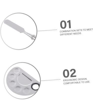 POPETPOP White Cotton Gloves & Color Mixing Tray Set - Nail Art Makeup Palette & Peg Board Display Stand for Perfect Manicure - Buy Online on GoSupps.com