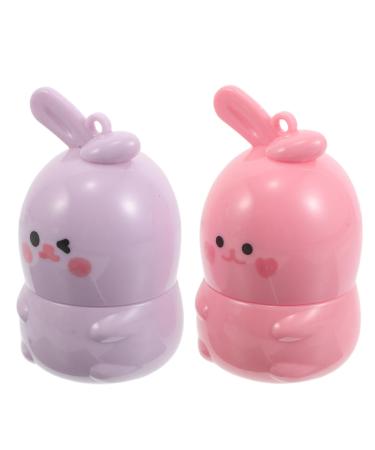COMPUKAS Set of 2 Moisturizing Lipsticks Color Changing Lip Balm Bunny Shaped Lipstick Color Changing Lip Tint Tinted Stain Gloss Balm for Women and