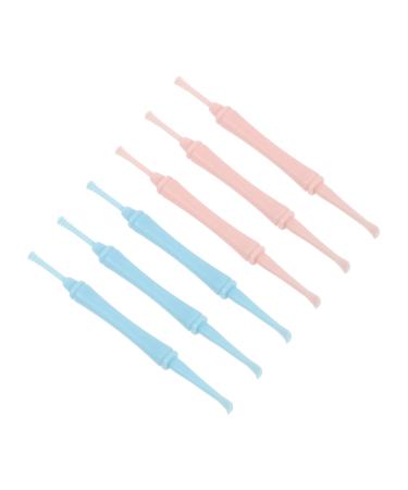 Hemoton 6 Pcs Double-Headed Spiral Ear Spoon Spatula Set Care Kit Stainless Steel Cleaner Ear Cleaning Spoons Limpiador De Oidos Earbuds Ear Wax Pickers Wax Removers Delicate Random Color 10x0.9x0.8cm