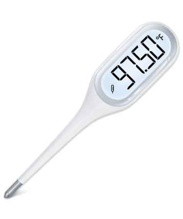 Digital Basal Body Thermometer: Easy Home Accurate BBT for Ovulation Tracking & Fast Oral Thermometer with Large LCD Backlit Display | 1/100th Degree High Precision & Memory Recall | EBT-013