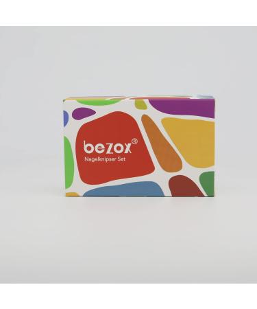 Bezox Nail Clipper Set for Fingernails & Toenails - 2-Piece Golden Nail Scissors & Curved Tongs Kit | Perfect for All Nail Shapes - Buy Online on GoSupps.com