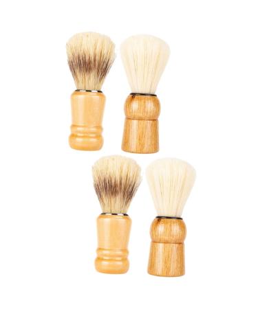 Beaupretty 4 piece Bartbrush hairdresser neck brush shaving brush for men hairdresser shaving brush salon salon shaving brush shave roofs shaving brushes male cleaning brush man nylon wool