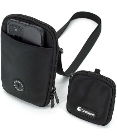 Coowone Waterproof Dog Training Bag | Crossbody & Treat Pouch with Poo Bag Dispenser | Ideal for Walks & Training - Black 3.0 - Buy Online on GoSupps.com