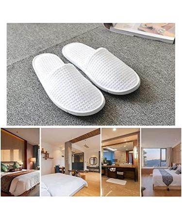 VASANA Hotel Slippers for Women & Men | 2 Pairs Soft Open Toe White Spa Slippers for Guests & Parties - Buy Online on GoSupps.com