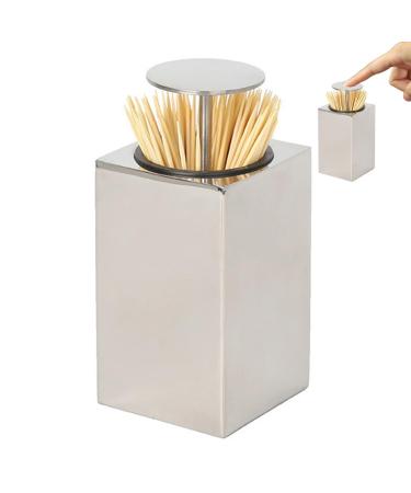 Moxeupon toothpick holder - press tank holder for toothpicks - portable pressing toothpick holder for caf s hotels KTV