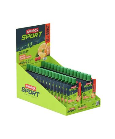 Andros Sport | Gel Boost (30x40g) | Energy gels | Rich in fruits and carbohydrates - Citrus Guarana