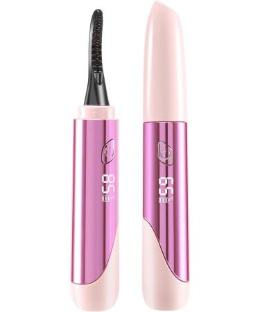 Liseng Portable Electric Eyelash Curler Heated Eyelash Curler Rechargeable Makeup Curling Kit with LED Display 4 Temperature Pink Pink 4 Temperature - Buy Online on GoSupps.com