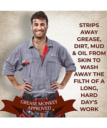 Men's Natural Mechanic Soap | 4oz Exfoliating Bar for Hands & Body | Tough on Grime with Citrus, Sandalwood, Vanilla & Coffee Grounds | Handcrafted Quality Soap for Him - Buy Online on GoSupps.com