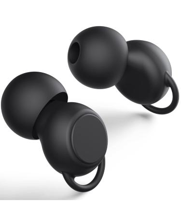 Noise Reduction Earplugs  AGPTEK 2 Pairs Reusable Hearing Protection Silicone Ear Plugs for Sleeping  Noise Sensitivity  Flights Travel   35db Noise Cancelling  S/M/L/Double Layer Ear Tips  Black