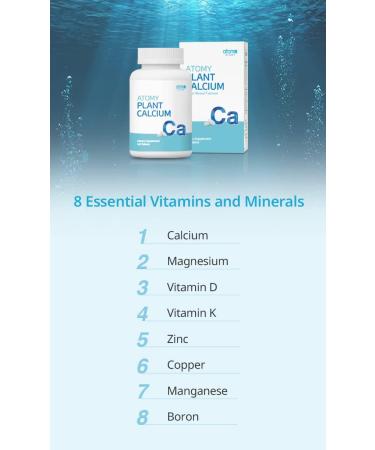 Atomy Plant Calcium Tablets - 180 Count | Plant-Based Calcium Supplement - Buy Online on GoSupps.com