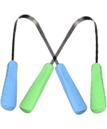Ukallaite Stainless Steel Tongue Cleaner - Fresh Breath Dental Care for Adults & Children | Blue - Buy Online on GoSupps.com
