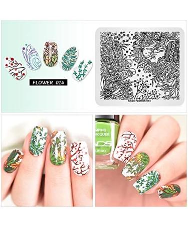 Flower Girl Nail Art Stamping Plate - Multi-Pattern Stencil Print Image Tool FL014 - Buy Online on GoSupps.com