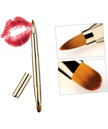 Housoutil Double-ended Lip Brush Double-sided Lip Brush Makeup Lip Makeup Beauty Tool Kit Lip Applicators Cosmetic Kit Lip Gloss Makeup Brush Retractable Lipbrush Lipstick Brush Metal - Buy Online on GoSupps.com