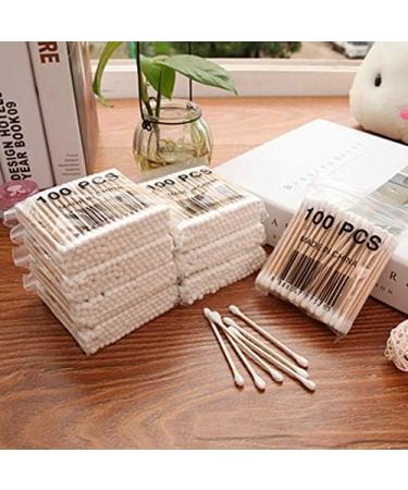 Greatangle-UK 100pcs Cotton Swabs - Wooden Handle Double Head Makeup Sticks | High-Quality Cotton Swab for Beauty & Personal Care - Buy Online on GoSupps.com