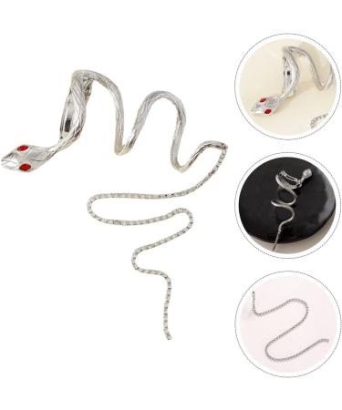 LALAFINA Snake Chain Hair Clip Tassel Ponytail Hair Clips Braided Ponytail Styling Hair Clips Crystal Jewelry Punk Hair Chopstick Sliver Chain Rhinestones Back of Head Metal Miss - Buy Online on GoSupps.com